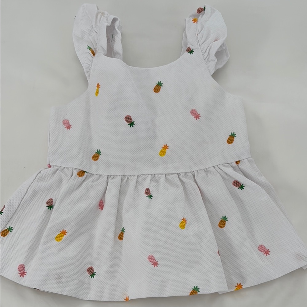 Janie and Jack Girl’s Top with Pineapple Design